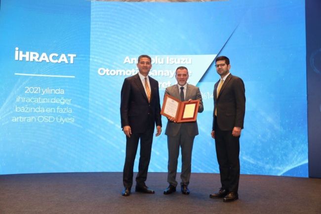 Anadolu Isuzu ihracattaki başarısı ile OSD’den ödül aldı 