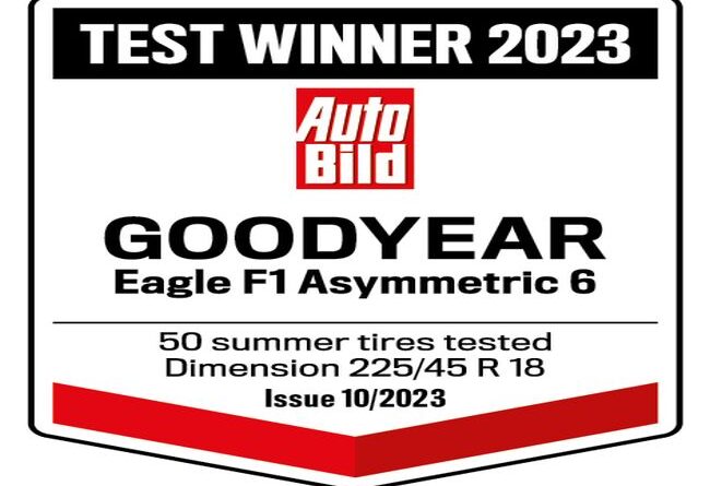 Auto Bild’in yaz lastiği testinin şampiyonu Goodyear Eagle F1 Asymmetric 6 oldu