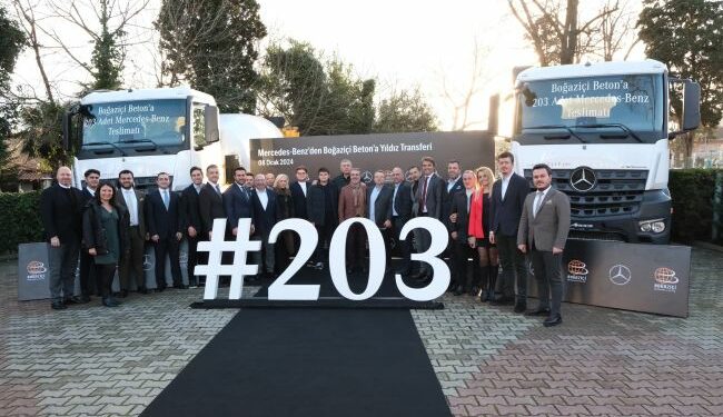 Boğaziçi Beton’a 203 adet Mercedes-Benz kamyon ve çekici teslimatı