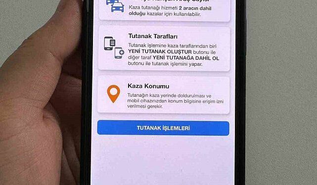 Kaza tespit Tutanağı e-Devlet Mobil uygulaması üzerinden kolaylıkla yapılacak