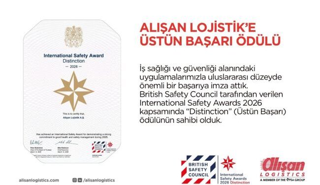 Alişan Lojistik'e Üstün Başarı Ödülü