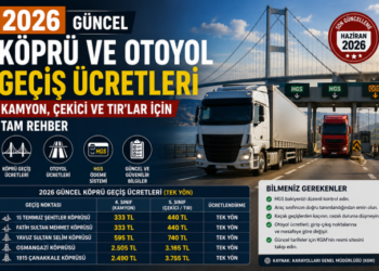 Kamyon, Çekici ve TIR'lar İçin 2026 Güncel Köprü ve Otoyol Ücretleri