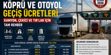 Kamyon, Çekici ve TIR'lar İçin 2026 Güncel Köprü ve Otoyol Ücretleri