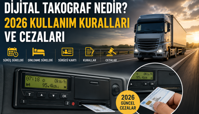 Dijital Takograf Kullanmayan Sürücüleri 2026'da Ağır Cezalar Bekliyor